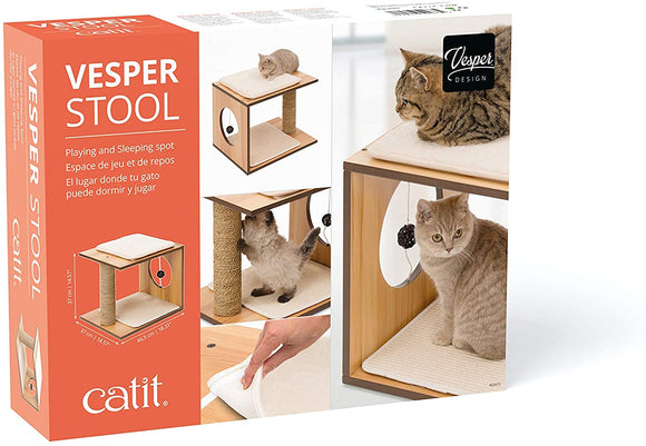 Vesper V-Stool Cat Furniture and Interactive Structure