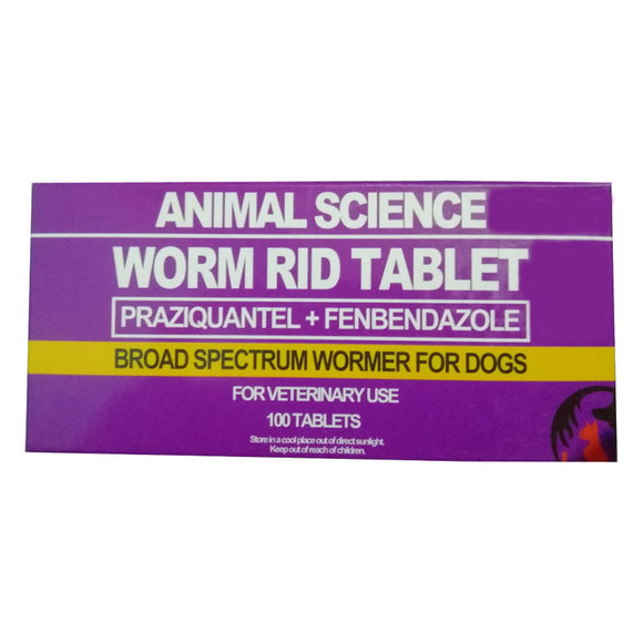 Animal Science Worm Rid Tablet Broad Spectrum Wormer (Praziquantel+Febendazole)